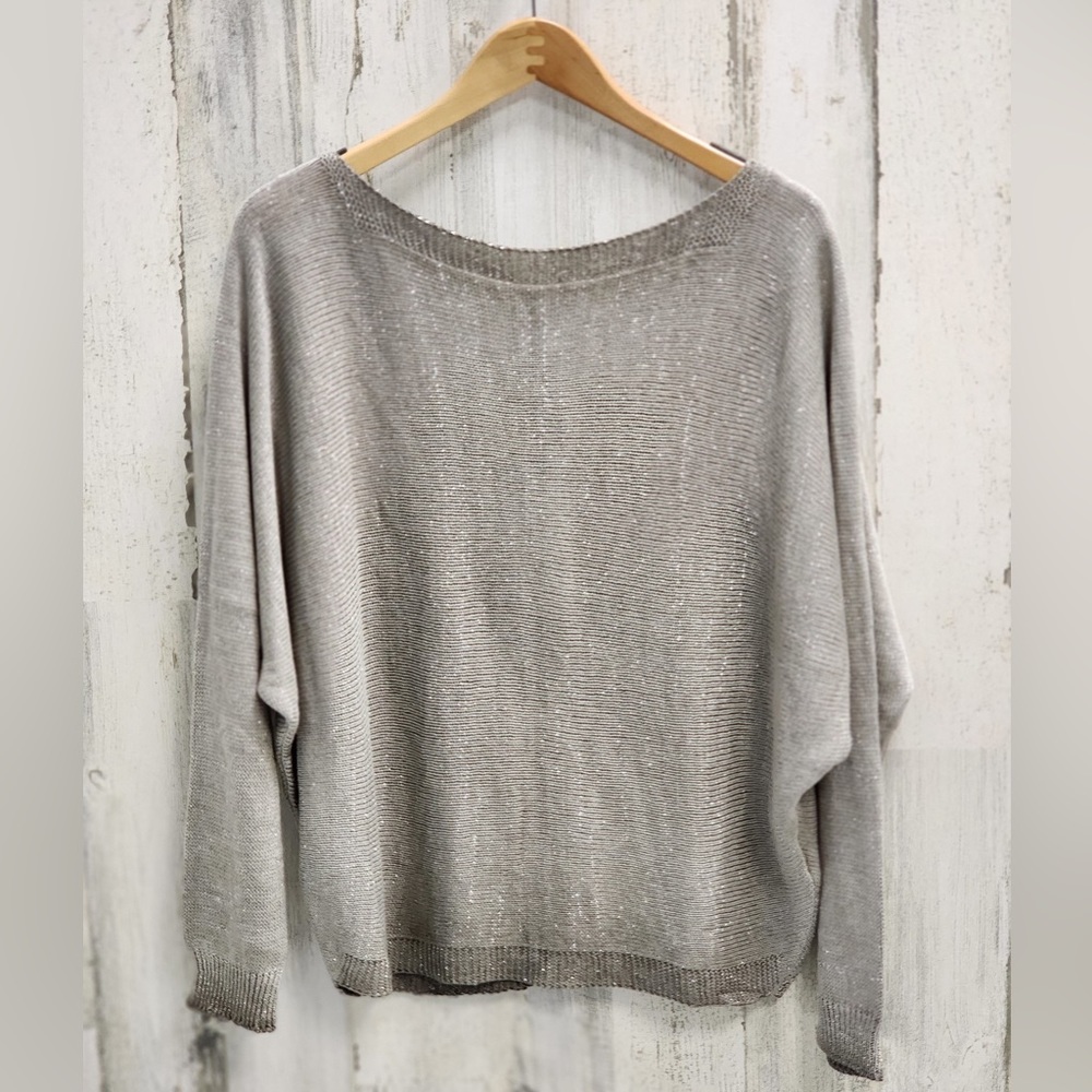 Tempo Paris Shimmer Back Zip sweater